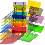 ILLUCKAI 12 Sheets Rainbow Transparent 96 COE Fusing Glass Sheets,4 x 6 inch Assorted Colors Fused Stained Glass Supplies