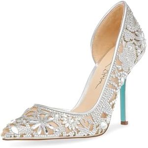 Betsey Johnson Women's Chic Pump, Silver, 8