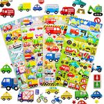 FunBlast 3D PVC Cute Mix Stickers – 150 Pcs Self Adhesive Puffy Stickers Including Cars, Trains, Airplanes, Fire Trucks Stickers for Scrap Booking, Decoration, Project Work for Kids (Random Design)