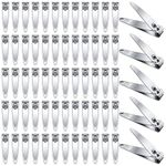 AVERZELLA 100-Pack Nail Clippers Bulk Toenail Fingernail Clippers Pack,Sturdy Stainless Steel Finger Toe Nail Clipper Straight Blade,Portable Mini Nail Cutter Set for Men Women Homeless Care Supplies