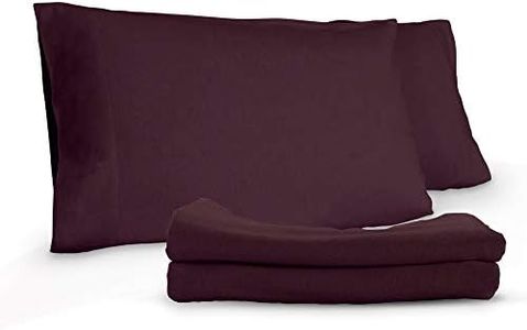 Whisper Organics Organic Cotton Flannel Pillow Case Set (Queen, Aubergine)