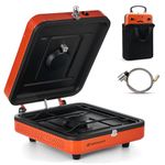 Odoland 2 Burner Camping Stove, 17000 BTU Propane Stove, Windproof Adjustable Portable Gas Stove with Carrying Bag for Outdoor Hiking