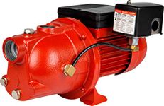 Red Lion RL-SWJ50 1/2 HP, 12.6 GPM Dual Voltage (115/230 Volts) Cast Iron Shallow Well Jet Pump, Red, 97080502