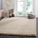 LUXE LEGACY CARPETS Export Quality Plain Fur Rectangular Rugs for Drawing Room Living Room and Bedroom 10x12 feet Beige Ivory Mix