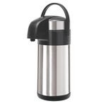 OGGI Airking 102oz Stainless Steel Thermal Coffee Carafe- Vacuum Container w/Lever Action Pump, Insulated Coffee Carafe, Thermos Carafe, Hot Beverage Dispenser, Catering Supplies, 3 Liters