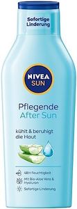NIVEA Sun Lotion après-soleil nourrissante (400 ml), avec effet apaisant pour la peau après un bain de soleil, à l'aloe vera bio et à l'acide hyaluronique pour une hydratation de 48 h