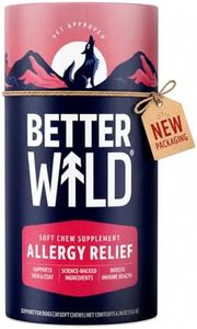 BetterWild Dog Allergy Chews, Immune and Gut Health Support for Dogs, Itchy Skin, Paw Licking and Seasonal Allergies, Probiotics, Colostrum, Omega Salmon Oil, Skin & Coat Supplement, 30 Chews