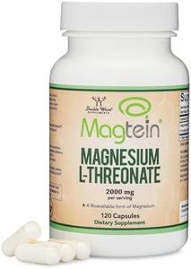 Magnesium L Threonate Capsules (Magtein) – High Absorption Supplement – Bioavailable Form for Sleep and Cognitive Function Support – 2,000 mg – 100 Capsules
