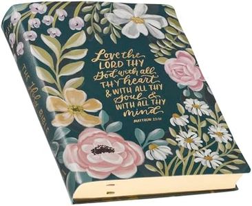 KJV Note-taking Bible, Large Print Special Edition, Journal Space, Reading Plan, Maps, Concordance, King James Version Holy Bible, Ally Dark Teal Floral, 10.8 pt. (KJV Note-taking Loveall Edition)