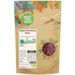 Wholefood Earth Organic Red Kidney Beans 1kg Raw | Vegan | GMO Free | Dark Red | High Fibre | High Protein | Certified Organic