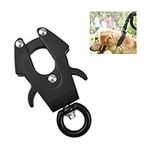 UFURMATE Frog Clip, Space Aluminum Locking Dog Leash Buckle with Weight Capacity of 660lbs Heavy-Duty Quick Release Buckle Rust Resistant Dog Leash Clasp 360 Degree Swivel Clip for Linking Pet Collar, Black, 86*26mm