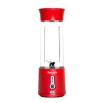 BlendLife Plus Portable Blender For Juices, Shakes, Smoothies, Baby Food & More | 230W | 4000mAh Rechargeable Battery | Crushes Ice, Carrots, Beetroot, Dry Fruits | USB-C Protected Charging Port | 500ml Capacity Inbuilt Jar - Red