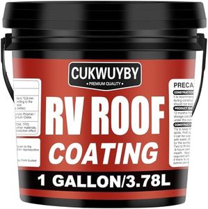 RV Roof Coating, Easy to Apply Solar Reflective Sealant, Quick Drying RV Roof Sealant, Trailer and Camper Roofs Leak Repair Liquid Waterproof Paint, 1 Gallon (White)