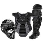 Mizuno Samurai Womens Boxed Catcher's Gear Set, Black-Grey, 13-15" Women's