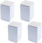 Tsnamay 4" Self Adhesive Bed and Furniture Risers，Lift Furniture Risers Steel Bed Risers to Heavy Furniture or Beds Self-Adhesive Furniture Chair Table Risers,Square White