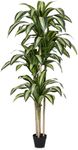 VeriNatural Artificial Dracaena Tree 6FT - Tall Faux Floor Plant with UV-Resistant,Artificial Plants with Lifelike Leaves,Potted Fake Trees for Home, Living Room,Indoor & Outdoor Decor,VN123(Yellow)