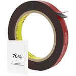 3M 4218P Double Sided Tape - 10mm x 3m, Heavy Duty, Waterproof - Ideal for Automotive, LED Strips, Indoor & Outdoor Use - Ultra-Strong Adhesion, Versatile Mounting Tape