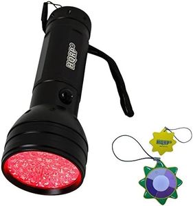 HQRP 51 LEDs Red Light LED Flashlight with a Large Coverage Area for Night Vision/Astronomy/Aviation + HQRP UV Meter