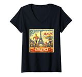 Womens Paris The Games Athletics V-Neck T-Shirt