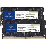 Timetec 32GB KIT(2x16GB) DDR4 2400MHz PC4-19200 Non-ECC Unbuffered 1.2V CL17 2Rx8 Dual Rank 260 Pin SODIMM Laptop Notebook PC Computer Memory RAM Module Upgrade (32GB KIT(2x16GB))