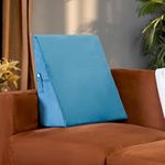 UrbanBed Dual Wedge Pillow Orthopedic Back Support Pillow - Versatile Backrest for Bed - Lap Desk - Ergonomic Pillow for Acid Reflux & Leg Elevation - Machine Washable Cover (Mystique Teal, Large)