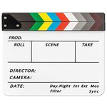 Fotover Dry Erase Director's Film Movie Clapperboard Slate for Film TV MovieCut Action Scene (10x12in/24.5x30cm)