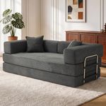 Vipbear Premium Boneless Couch, 79" L 5-in-1 Ergonomic Versatile Modular 3 Seater Sectional Sofa for Living Room, Gray