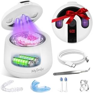 MySmile MS202B Cordless Ultrasonic Retainer Cleaner with UV Light & Timer