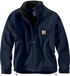 Carhartt Men's Rain Defender Relaxed Fit Heavyweight Softshell Jacket, Navy, Large