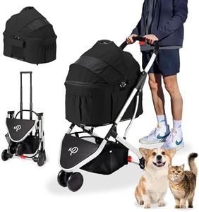 PETIQUE New Port | 3-in-1 Travel System | Pet Stroller | Detachable Carrier | Car Seat | Dog Pram | Dog Pushchair | Holds Pets up to 15.5 kg | Interior Space 60 x 35 x 50 cm