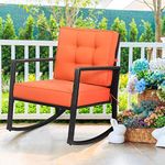 Tangkula Wicker Rocking Chair, Outd