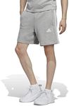 adidas Sportswear Essentials 3-Stripes French Terry Men's Shorts, Medium Grey Heather, Large