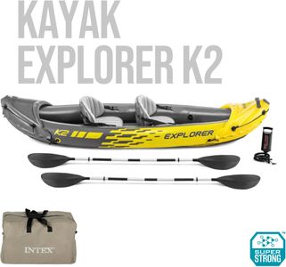 INTEX Explorer K2 2-Person Inflatable Kayak with Oars and Pump