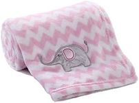 CREVENT Cute Silky Plush Baby Blanket for Girls Infants Toddlers Newborns Crib Cot Stroller, Giftable Suitable for Summer Spring (75cmX100cm Pink Elephant)