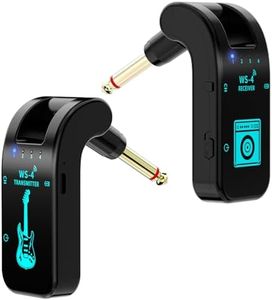 Système de Guitare Sans Fil, 2,4 GHz, 8 canaux, rechargeable, émetteur audio sans fil pour guitare électrique, basse et instruments à vent, transmission en temps réel 48 K/16 bits