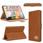 Gorilla Tech iPad 7th Generation 10.2 inch Case and 2 Screen Protector Light Weight Drop Resistant Shockproof cover Protective Armour 2-Pack Brown iPad Model A2197 A2200 A2198