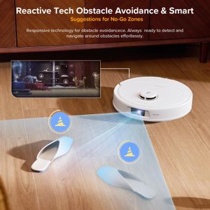 Roborock Qrevo S5V Robot Vacuum Mop – 12,000Pa Suction, FlexiArm, White