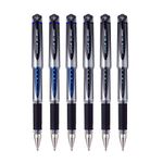 UNI-BALL Signo Gel Impact UM153S 1.0mm Gel Pen | Blue & Black Ink, Pack of 6