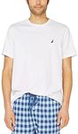 Nautica Men's Anchor Crew Neck Sleep Shirt, Bright White, X-Large