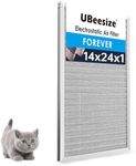 UBeesize 14x24x1 Reusable Electrostatic Air Filter HVAC AC Furnace Filter,MERV 8,Washable, Lasts a Lifetime,Permanent Air Filter,Breathe Fresher,Home And Office(Actual Size:13.38x23.38x0.82 Inch)