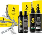 Beard Club Straight Razor for Men, Shaving Gel & Aftershave for Men – Hydrating Mens Shave Cream, Soothing After Shave Lotion & Navajas Para Barbero - Barber Straight Edge Razor Kit - Gift Kit