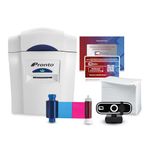 Magicard Pronto ID Card Printer and XL Supplies Package (1 - MA300ymcko / 300 - CR80 30ML White PVC Cards / 1 Photo ID Camera) with Bodno Bronze Edition ID Software