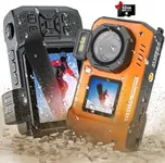 8K UHD 70MP Digital Camera with 32GB Card Rugged Waterproof Dustproof Shockproof Dual-Screen Selfie 33FT Underwater Camera for Snorkeling Autofocus Point and Shoot Digital Camera