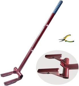 JINHAN Pallet Buster Tool - Heavy Duty Deck Wrecker in Red with 40" Non-Slip Handle, Articulating Pivot-Action Head Deck Board Removal Tool - Wood Pallet Tool Breaker Pry Bar