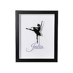 Custom Name Dance Pin Shadow Box Frame with Dance Pose - Name Color -Color of Background-Color-3 Sizes