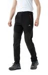 Mens Outdoor Softshell Trousers Polar Fleece Transparent Waterproof Membrane 815 Black Medium