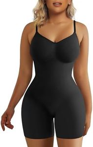 SHAPERX Women's Shapewear Bodysuit Tummy Control Body Shaper Seamless Sculpting Snatched Waist Body Suit,SZ5218-2-Black-S/M