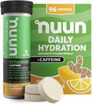 Nuun Vitamins: Vitamins + Electrolyte Drink Tablets, Ginger Lemonade, Box of 8 Tubes (96 Servings), Enhanced Everyday Wellness & Energy