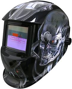 Zorax Auto Darking Welding Helmet (Metal), Large View, Solar & Battery Powered, Grinding Function, DIN9~13 Shade, Safety Gear