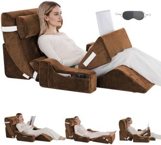 LevNubis 9PCS Orthopedic Bed Wedge Pillow Set-Brown